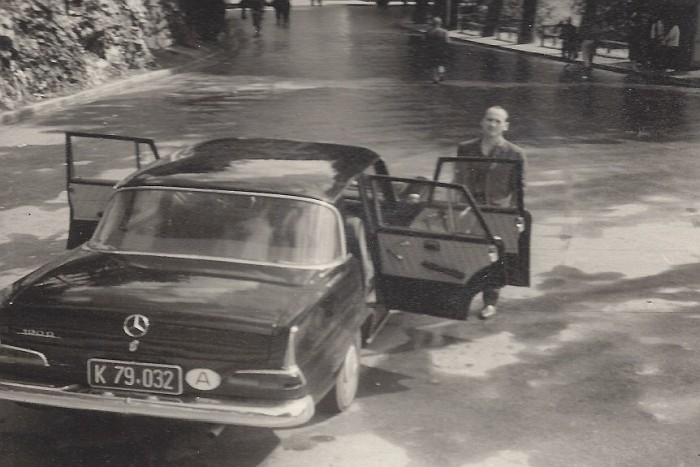 Mercedes-Taxi mit Gottfried Filler 1960