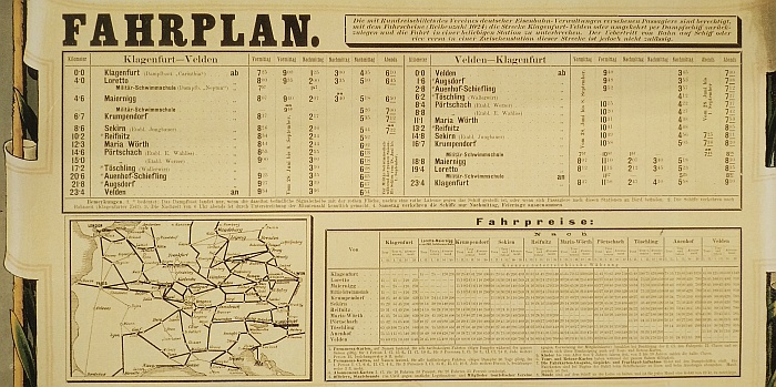 Fahrplan Wörtherseeschifffahrt 1891