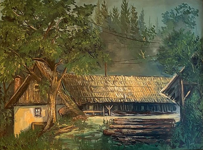 Ferlitz Säge Ölbild