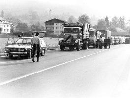 Hilfseinsatz Gemona 1976, Abfahrt des Konvois von Krumpendorf