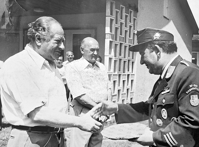 Hans Koch mit Bundeskanzler Kreisky und ÖGB-Chef Benya 1975