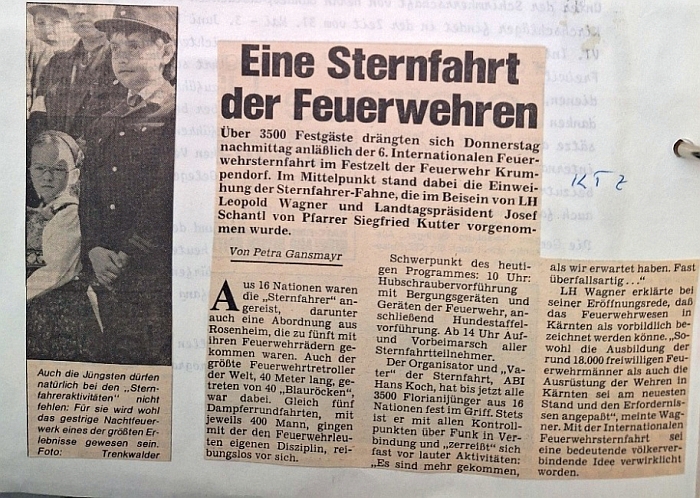 Pressebericht KTZ Sternfahrt 1984