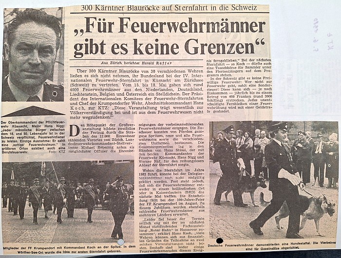 Pressebericht Sternfahrt in Küsnacht am Zürichsee 1980