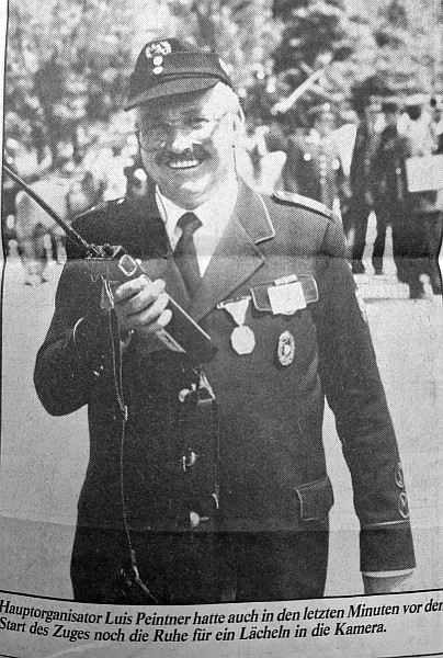Hauptorganisator der 9. Sternfahrt in Bruneck: Luis Peintner 1991