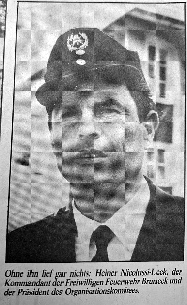 Kommandant der FF Bruneck: Heiner Nicolussi-Leck 1991