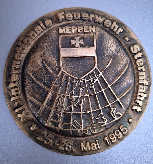Gedenkprägung der 11. Sternfahrt in Meppen 1995