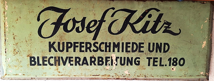 Firmenschild Josef Kitz