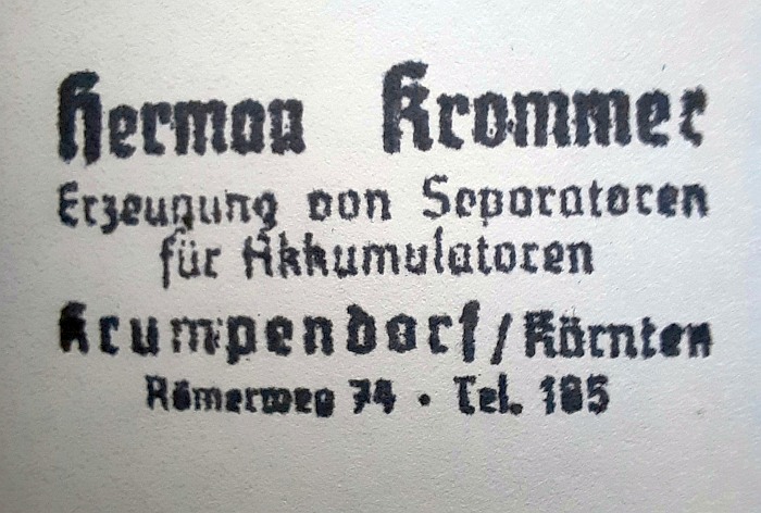 Firmenstempel Herman Krommer