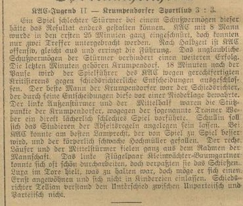 Zeitungsartikel Kärntner Zeitung 1923