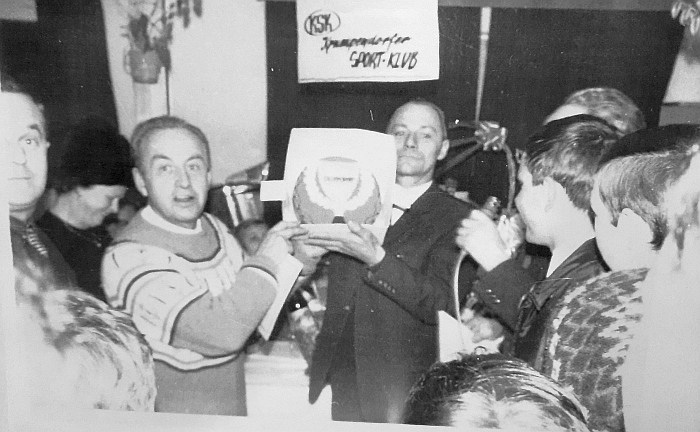 Siegerehrung Abfahrtslauf 1965