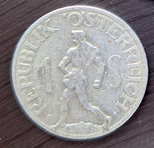 1 Schilling Münze 1950er Jahre