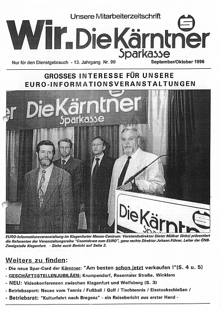 Kärntner Sparkasse - 25 Jahre Filale Krumpendorf 1996