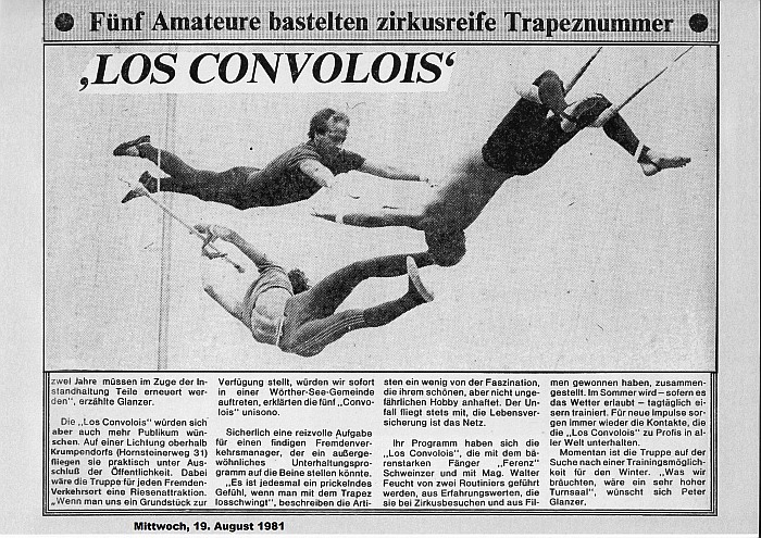 Zeitungsartikel, "Los Convolois", 1981